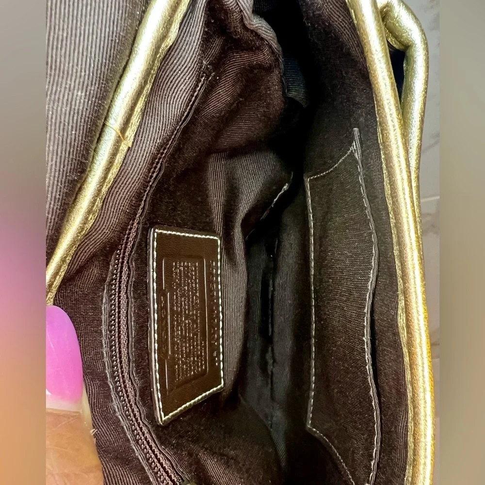 Coach Signature Penny Flap Shoulder Bag with Scarf - Vintage